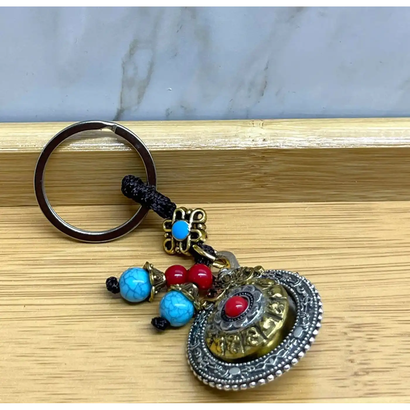 Mantra Çarkı Şans Anahtarlık