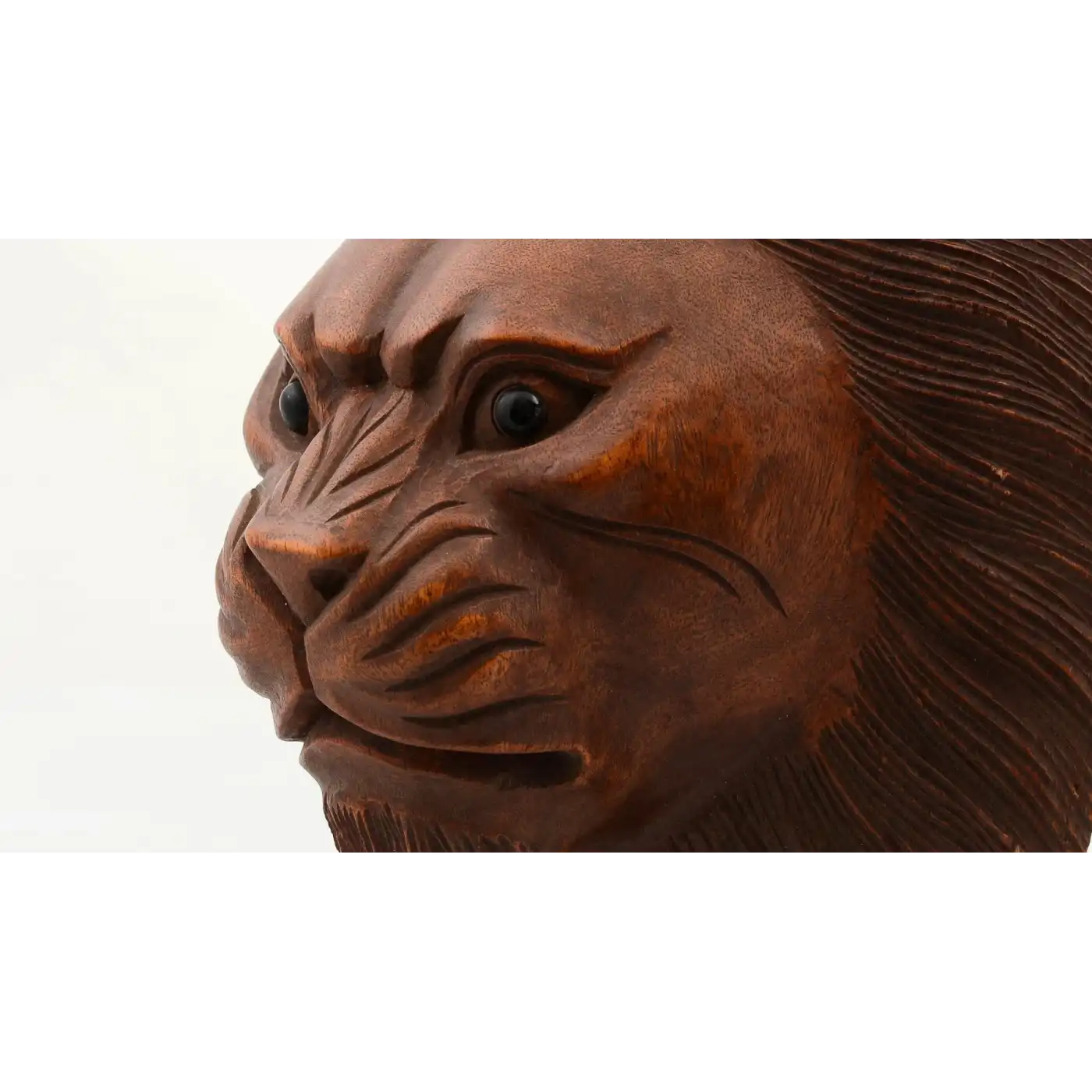 Maun Ağacı El Yapımı Dekoratif Aslan Büstü