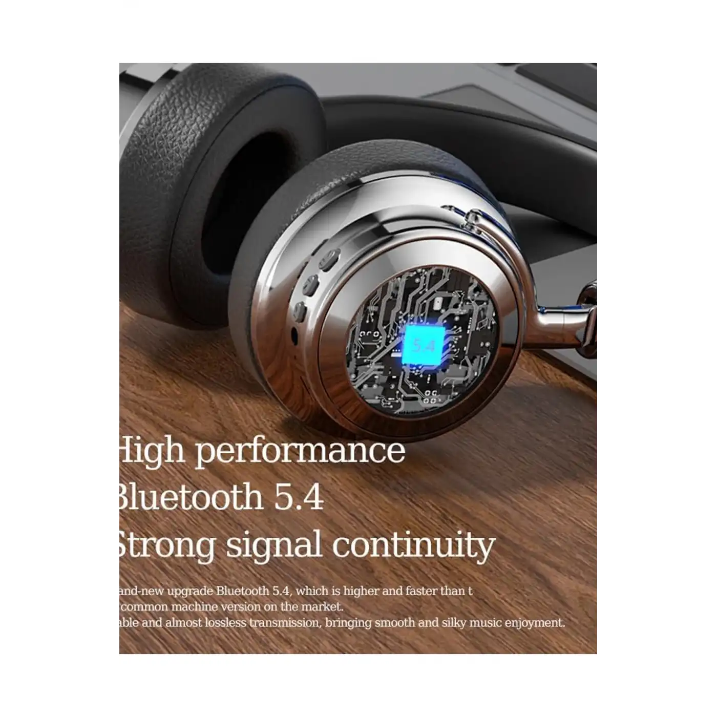 Metal Kulak Üstü Kablosuz Bluetooth Kulaklık Hybrid Anc Type-c Hızlı Şarj Bluetooth 6.0