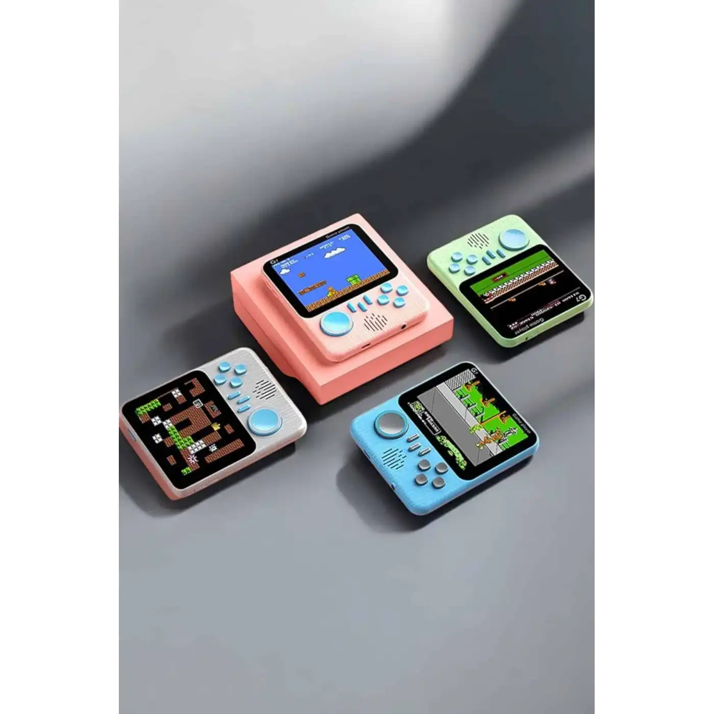 Mini Atari El Atarisi 3.5 inç Ekran Çift Konsol 666 Adet Retro Oyun Gameboy El Atarisi