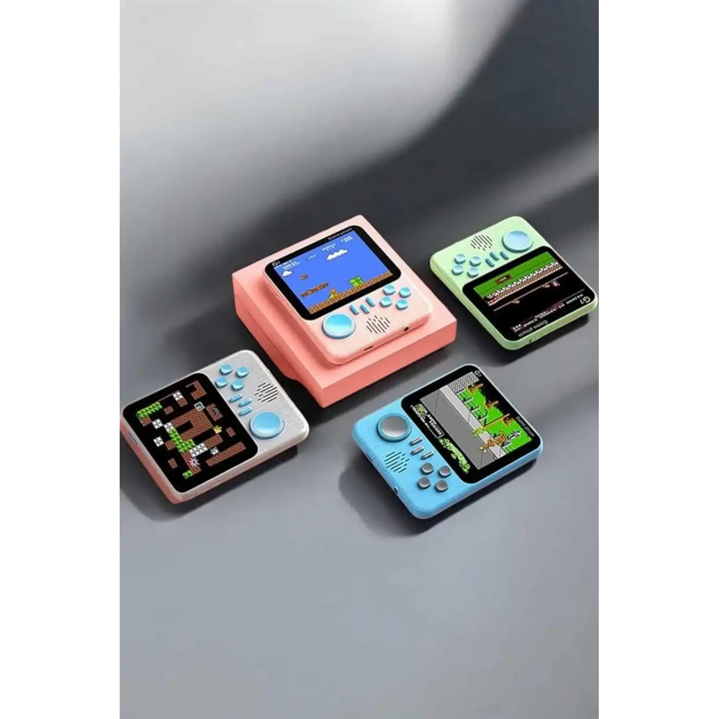 Mini Atari El Atarisi 3.5 inç Ekran Çift Konsol 666 Adet Retro Oyun Gameboy El Atarisi