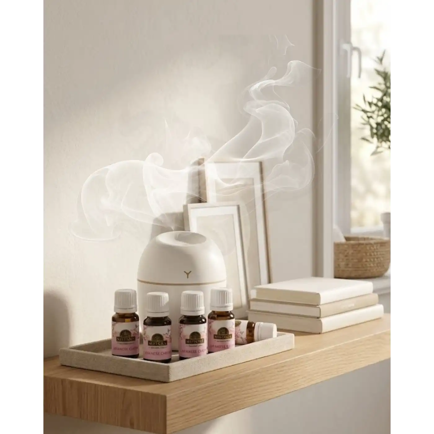 Mini Difüzör Hava Nemlendirici 5 Esans Hediyeli USB Bağlantılı Model