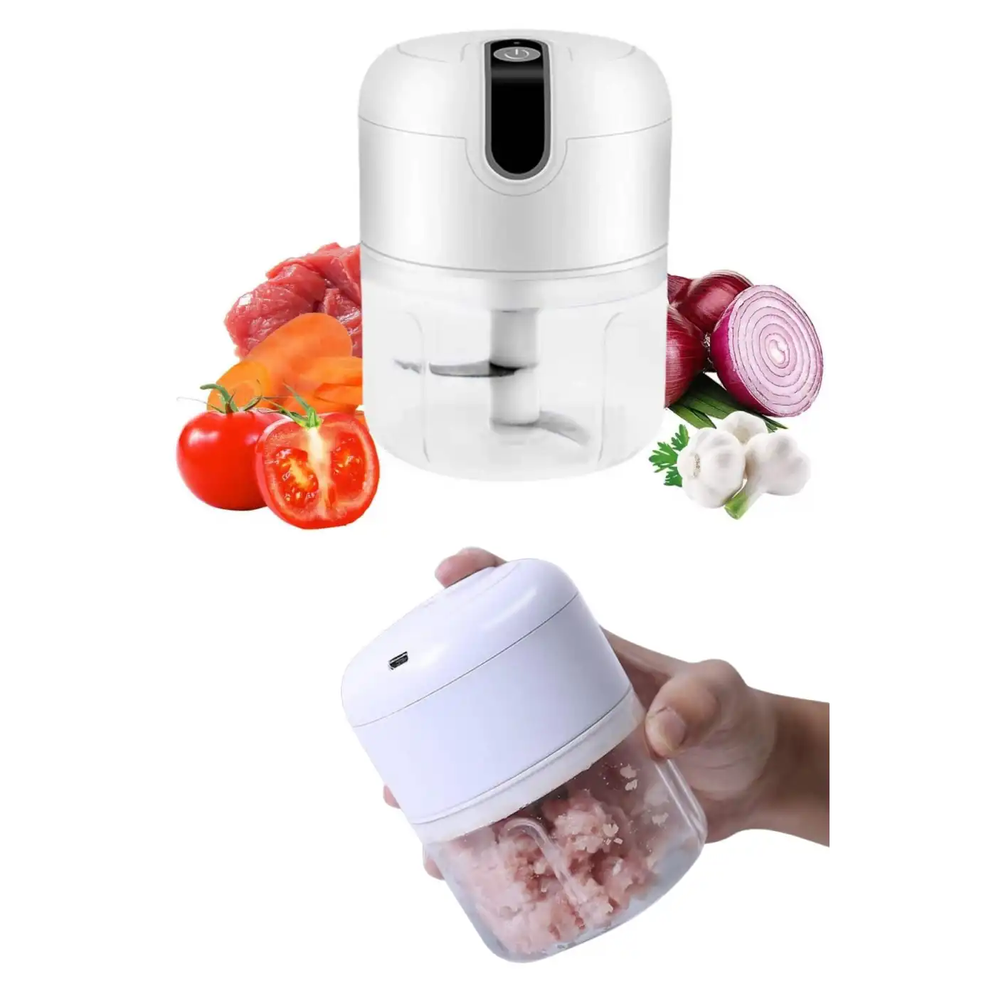 Mini Doğrayıcı Rondo Taşınabilir Mini El Blender Paslanmaz Çelik