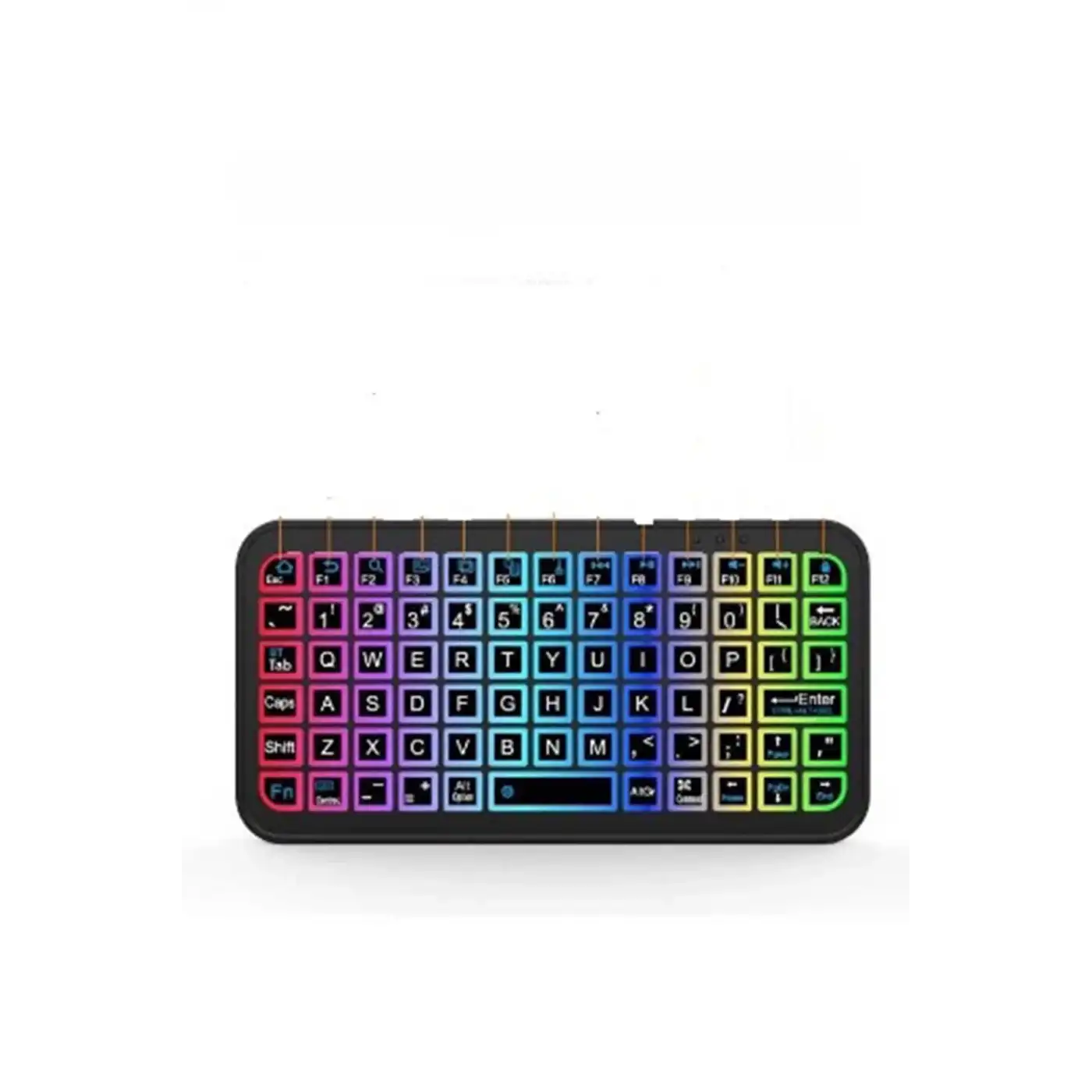 Mini Klavye Smarttv Işıklı Bluetooth Kablosuz Televizyon Ps3 Dizüstü Tabletler Ve Telefonlar İçin