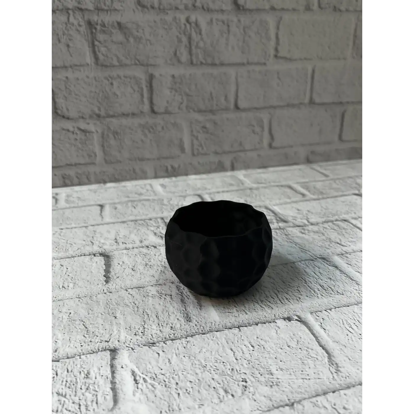 Mini Siyah Dekoratif Saksı 5 cm Modern Masaüstü Bitki Saksısı