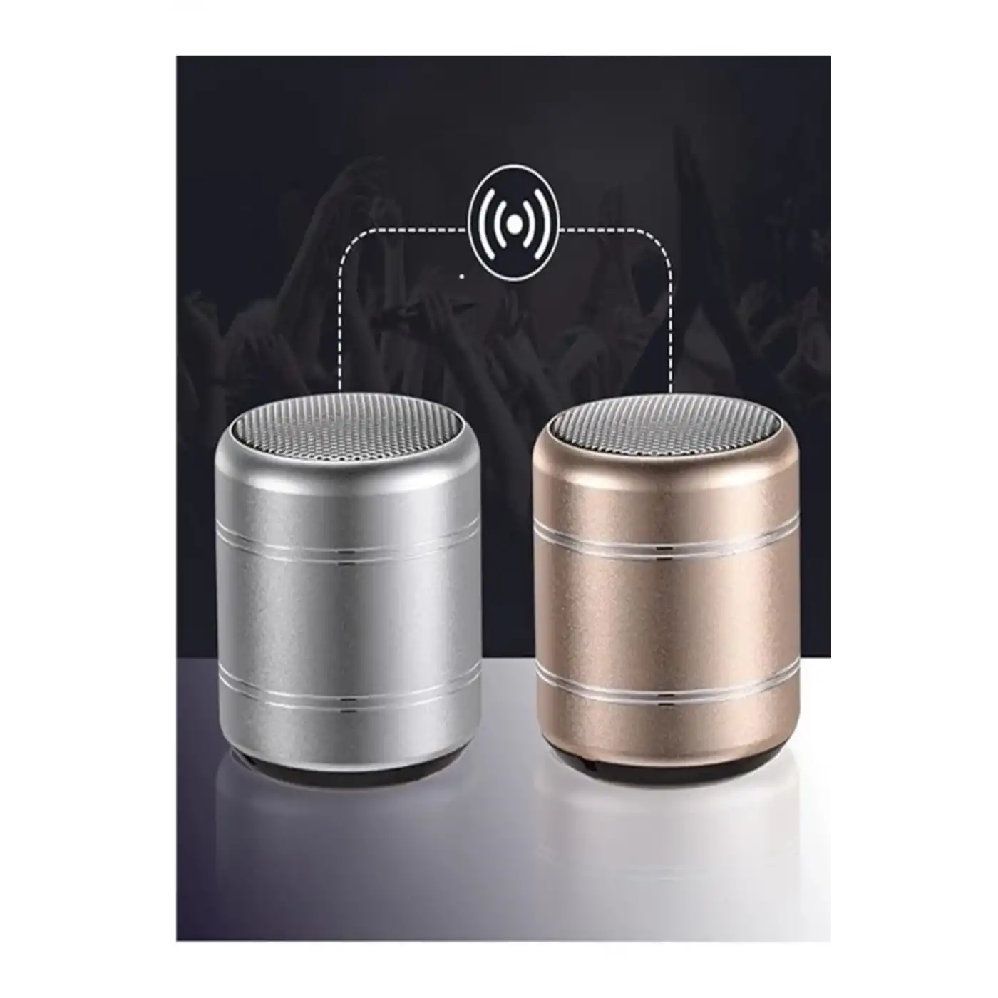 Mini Alüminyum TWS Kablosuz Bluetooth Hoparlör – Yuvarlak Metal Tasarım, Yüksek Bas ve Taşınabilir Özellikler