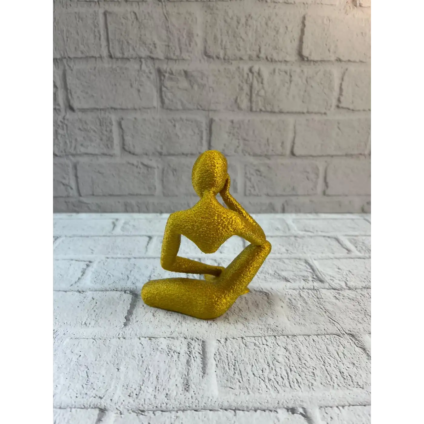 Minimal Sarı İnsan Figürü Biblo Ev ve Ofis Dekoru