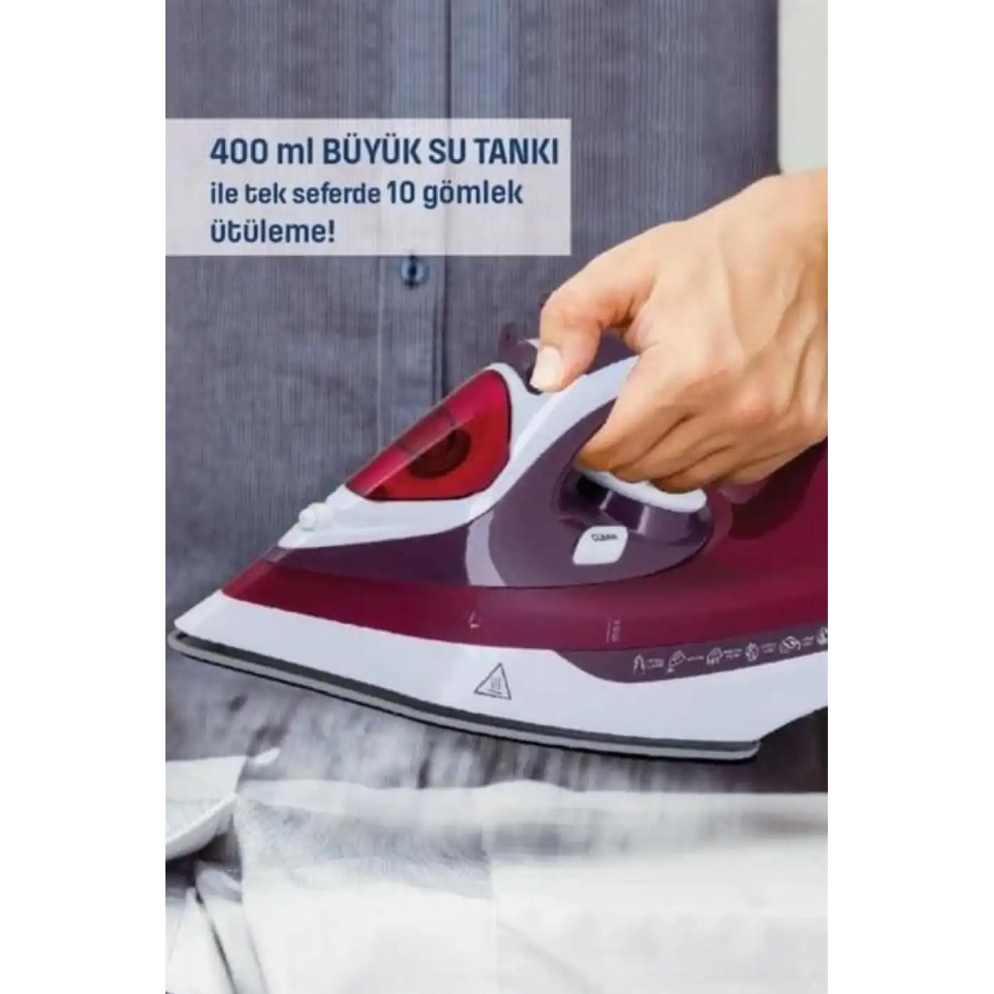 Modern Tasarım 2200W Dayanıklı Buharlı Seramik Kaplama Ütü