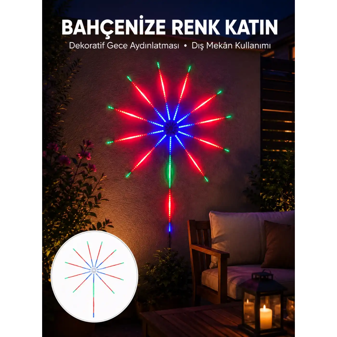 Modüler RGB LED Duvar Işığı  Efektli Uzaktan Kumandalı Yeni Nesil