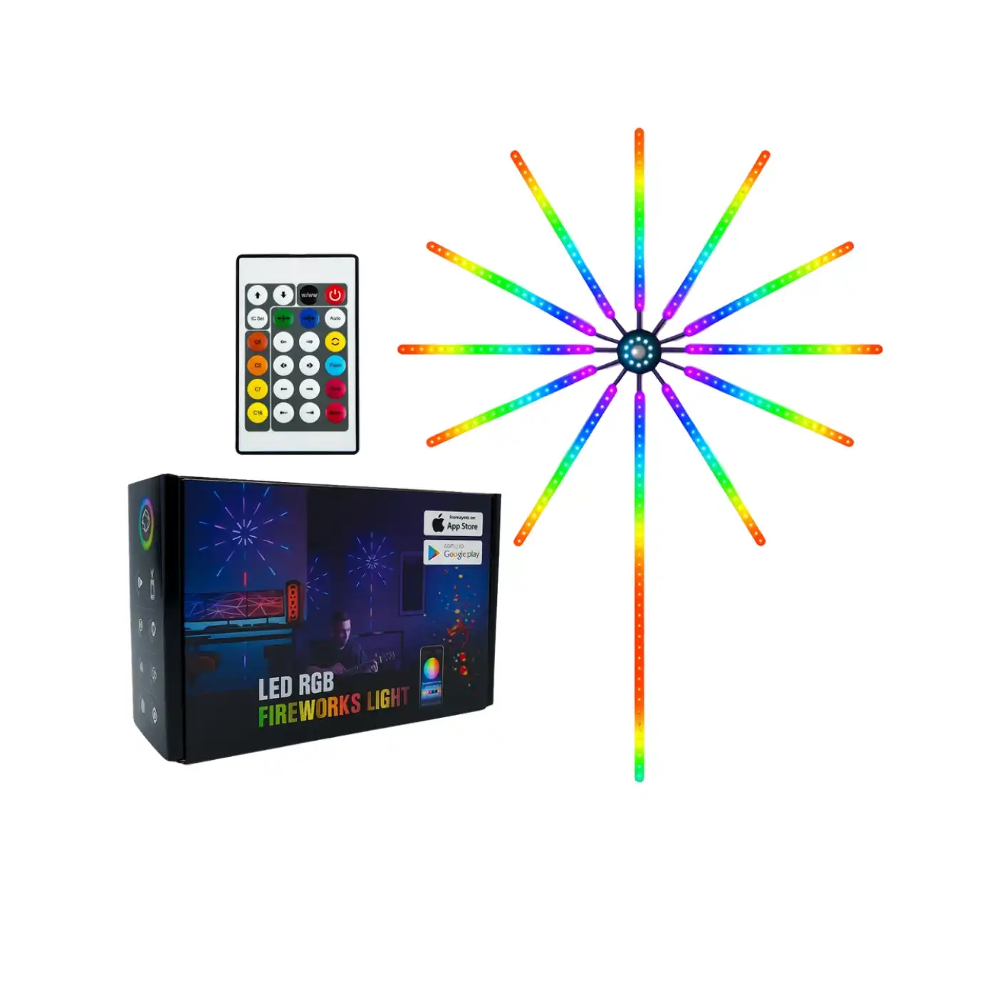 Modüler RGB LED Duvar Işığı  Efektli Uzaktan Kumandalı Yeni Nesil
