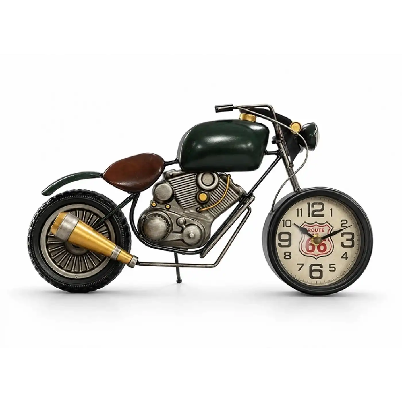 Motosiklet Tasarımlı Metal Duvar Saati Alk5790