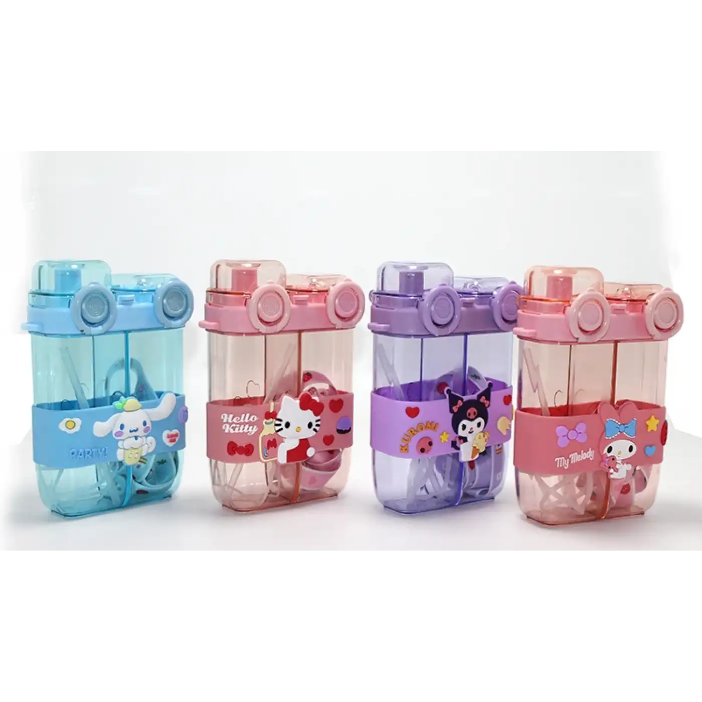 My Melody Çift Bölmeli Pipetli Suluk