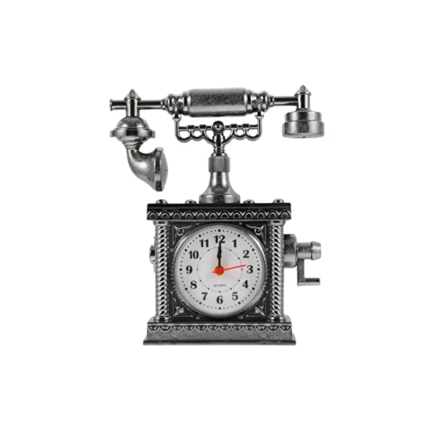 N8808B TELEFON ŞEKLİNDE ÇALAR SAAT GÜMÜŞ