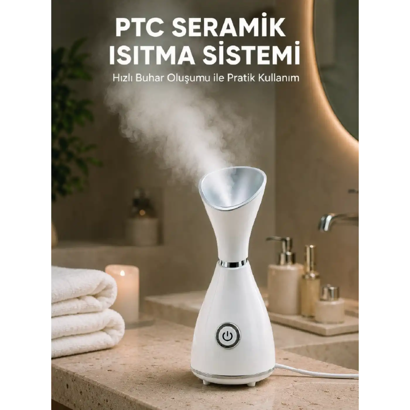 Nano İyonik Cilt Bakım Buhar Makinesi PTC Isıtma Sistemli