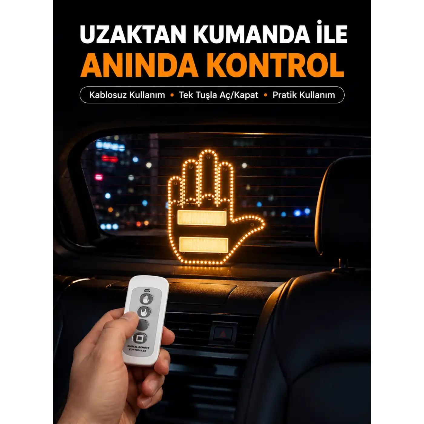 Naylon Bantlı Kolay Montajlı Araç Jest Işığı