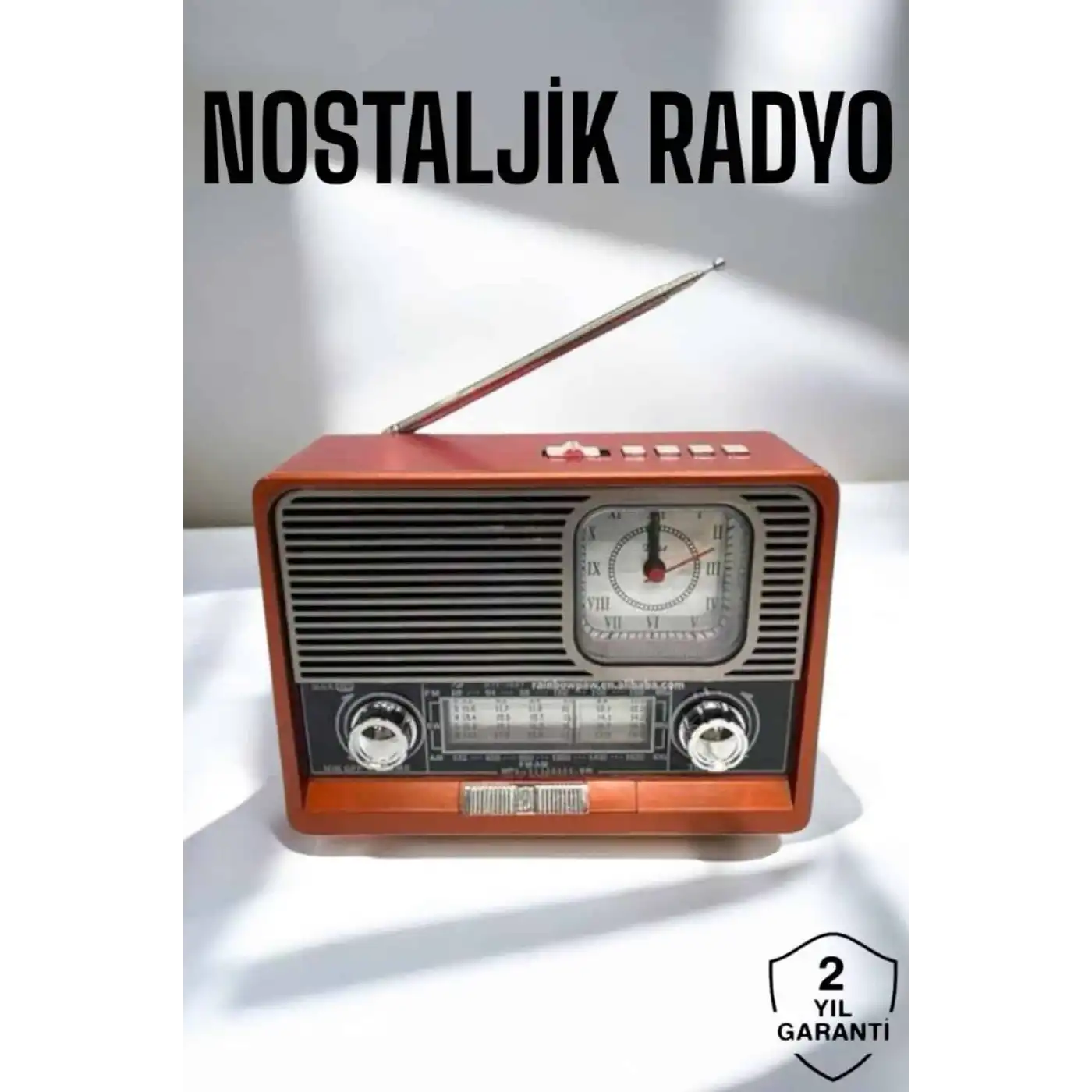 Nostaljik Görünümlü USB Girişli Bluetooth Bağlantılı Radyo