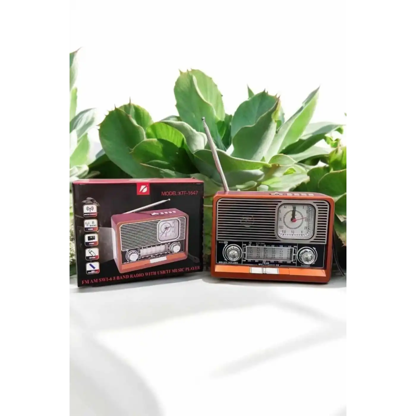 Nostaljik Görünümlü USB Girişli Bluetooth Bağlantılı Radyo