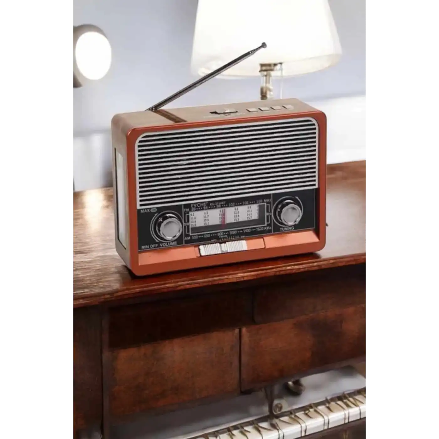 Nostaljik Radyo USB,AUX Ve SD Kart Girişli Bluetooth Bağlantılı