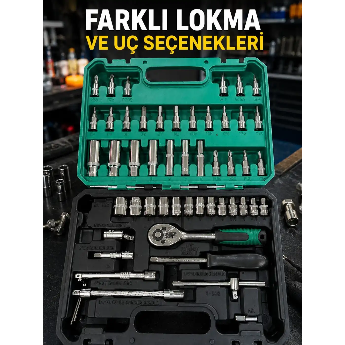 Taşıma Çantalı 53 Parça Tamir Takımı