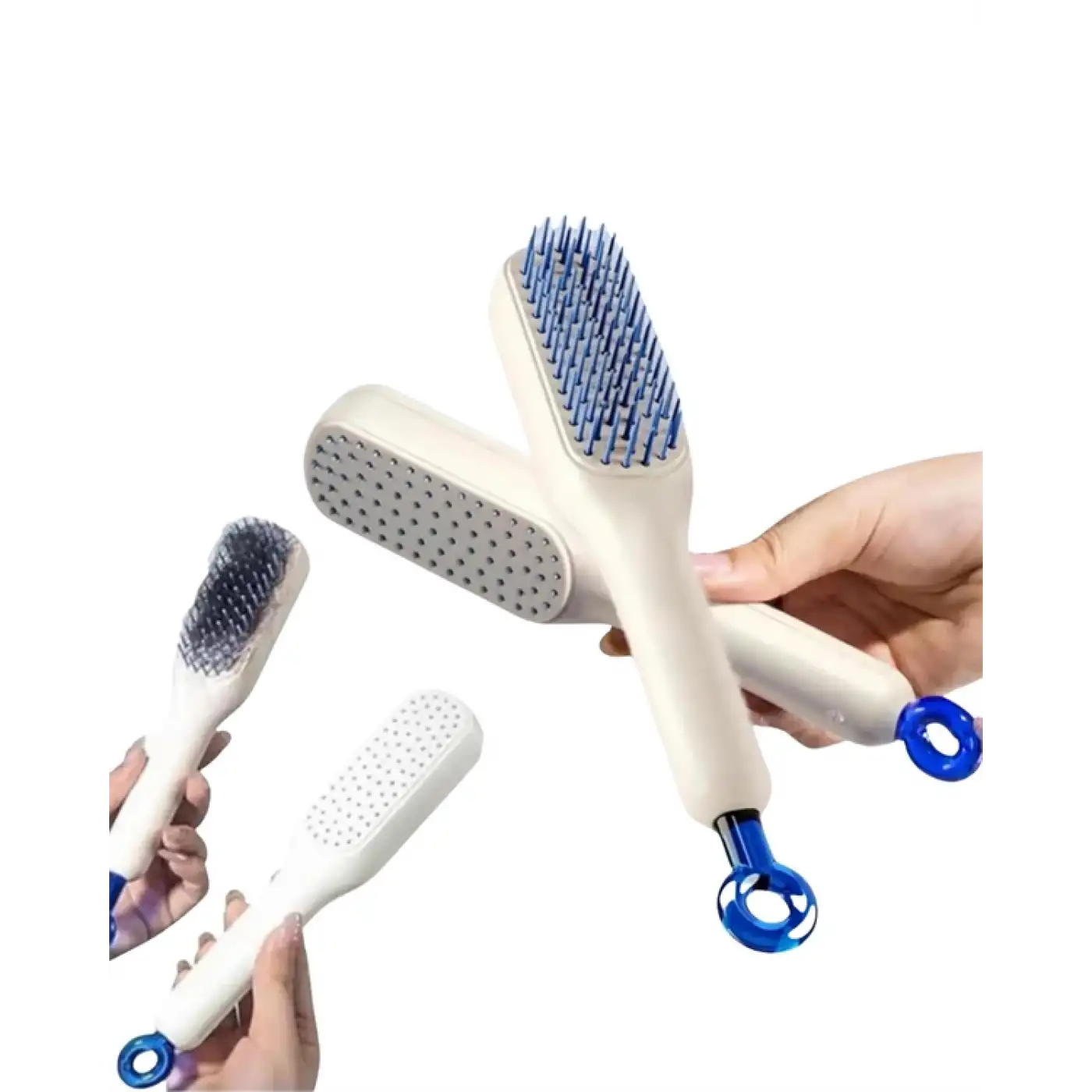 Otomatik Temizlenen Ergonomik Saç Tarağı – Masaj Başlıklı