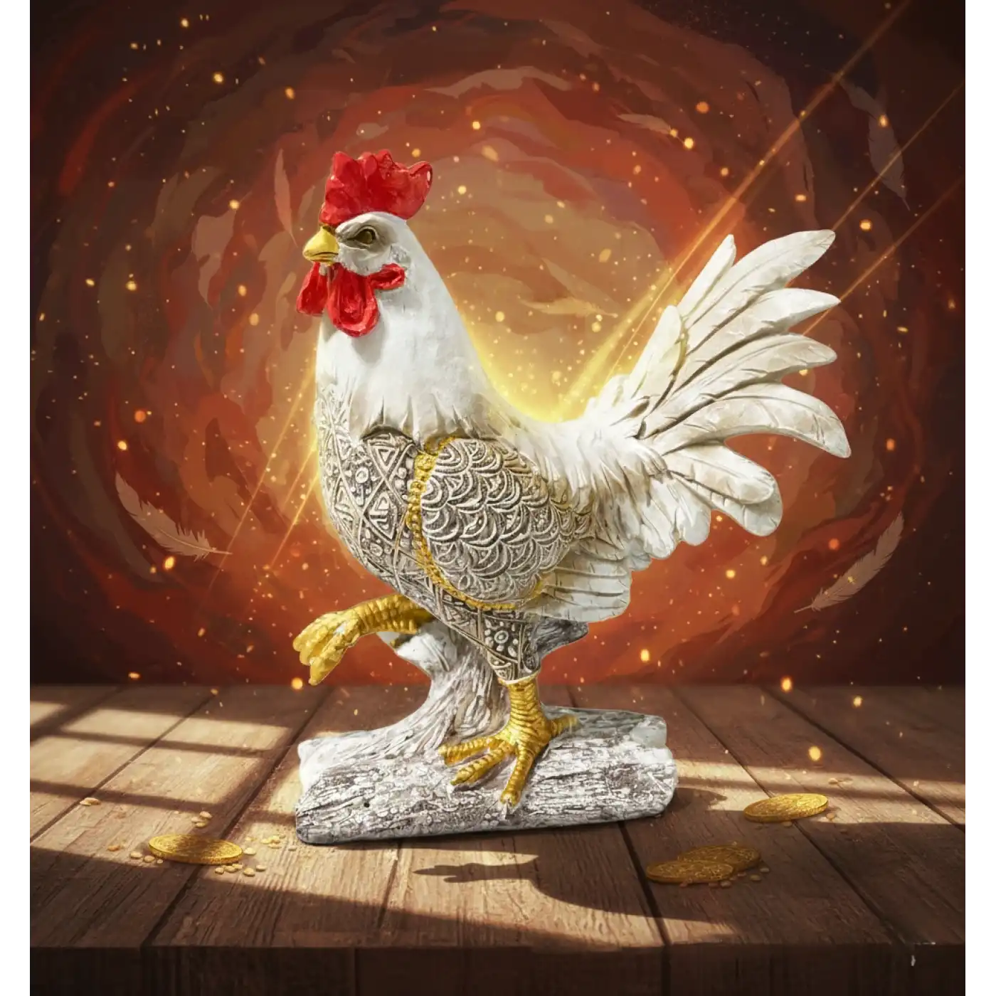 Özel Tasarım Polyester Horoz Figürü