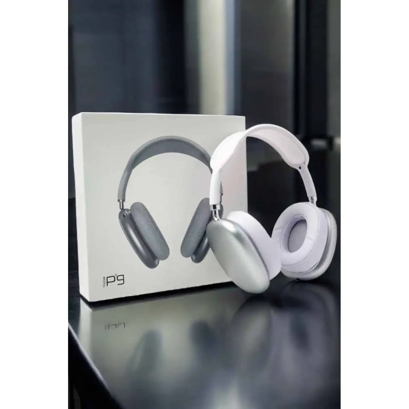 P9 Air Max Kablosuz 5.0 Mikrofonlu Bluetooth Kulaklık Beyaz Yüksek Ses Kaliteli