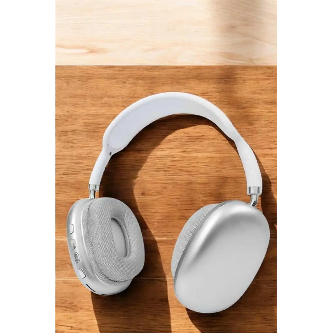 P9 Plus Kablosuz Kulak Üstü Bluetooth Kulaklık Beyaz Yüksek Ses Kaliteli