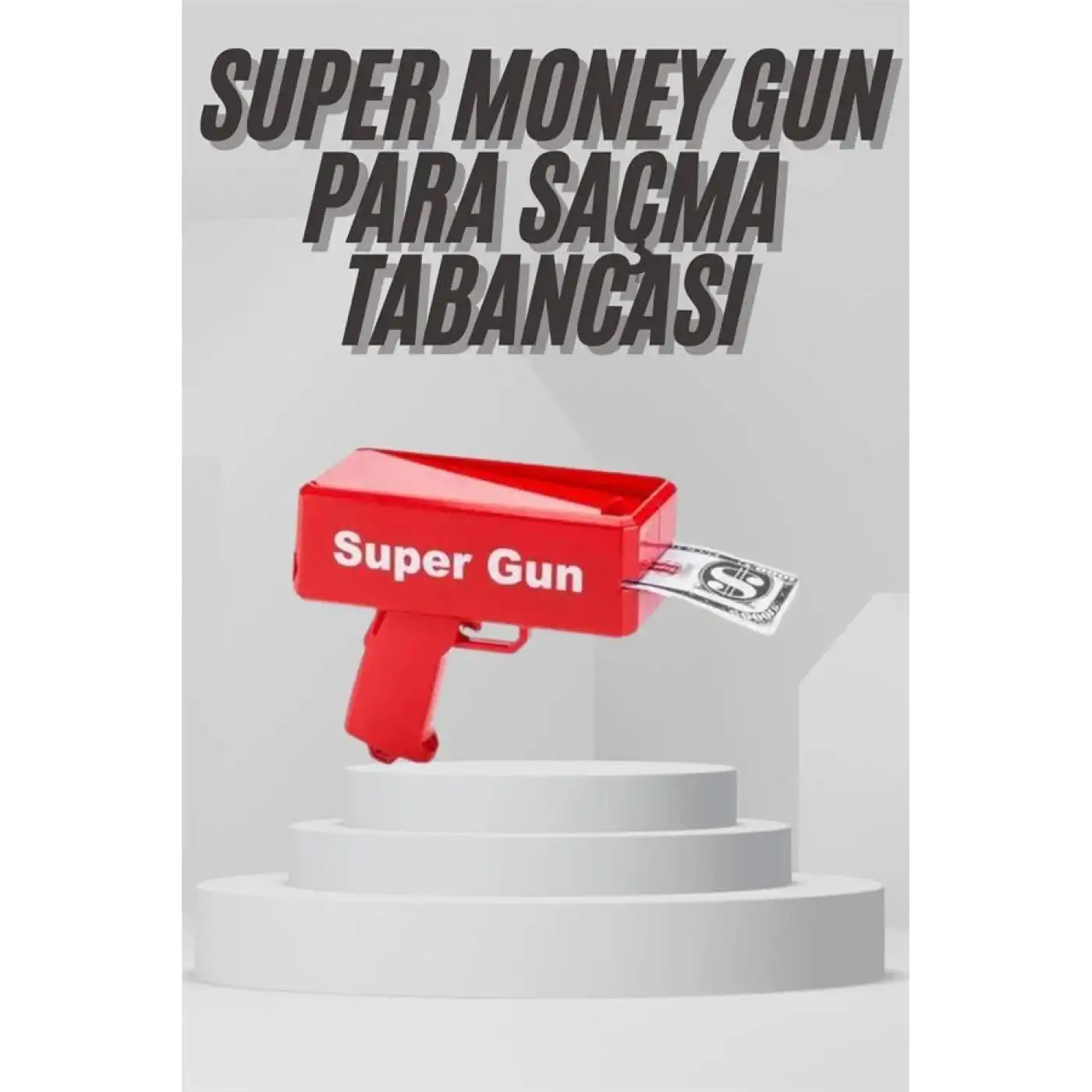 Para Dolar Saçma Para Atma Tabancası Otomatik Kırmızı Oyuncak