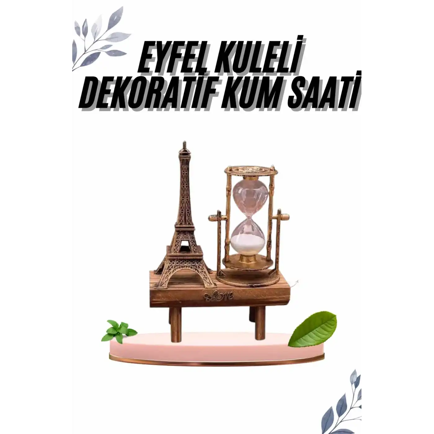 Paris Eyfel Kulesi Hediyelik Eyfel Retro Kum Saati Dekoratif Eşya