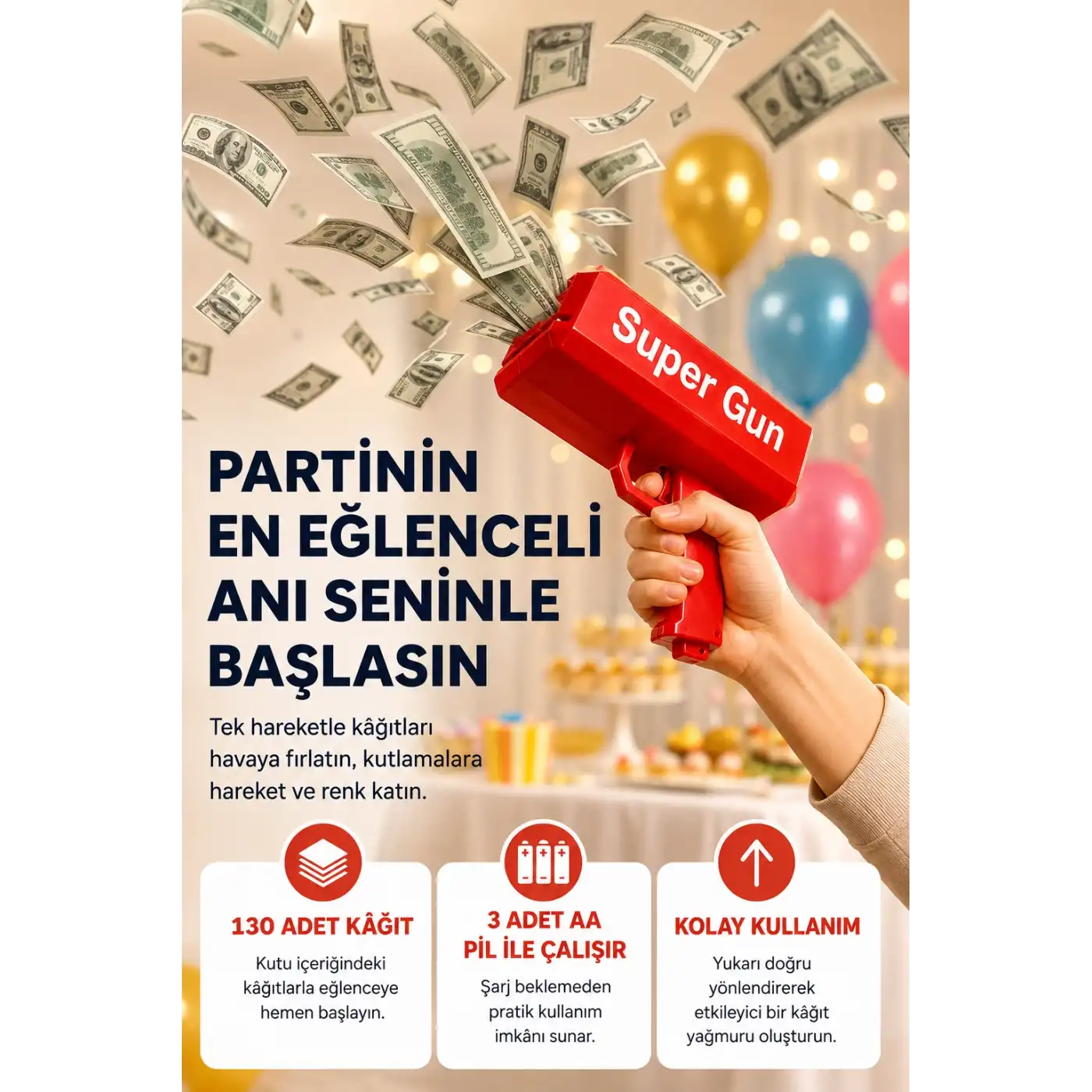 Partiler ve Sosyal Medya İçerikleri İçin Etkili Kâğıt Atma Oyuncağı