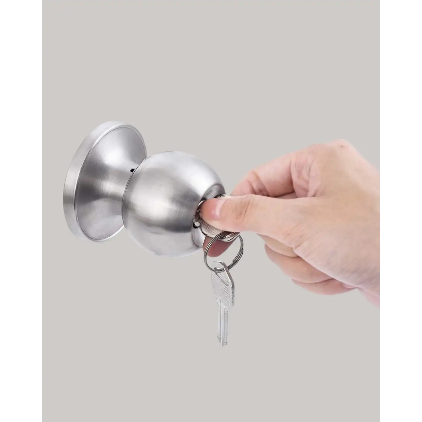 Paslanmaz Çelik Dayanıklı Topuzlu Kapı Kilidi