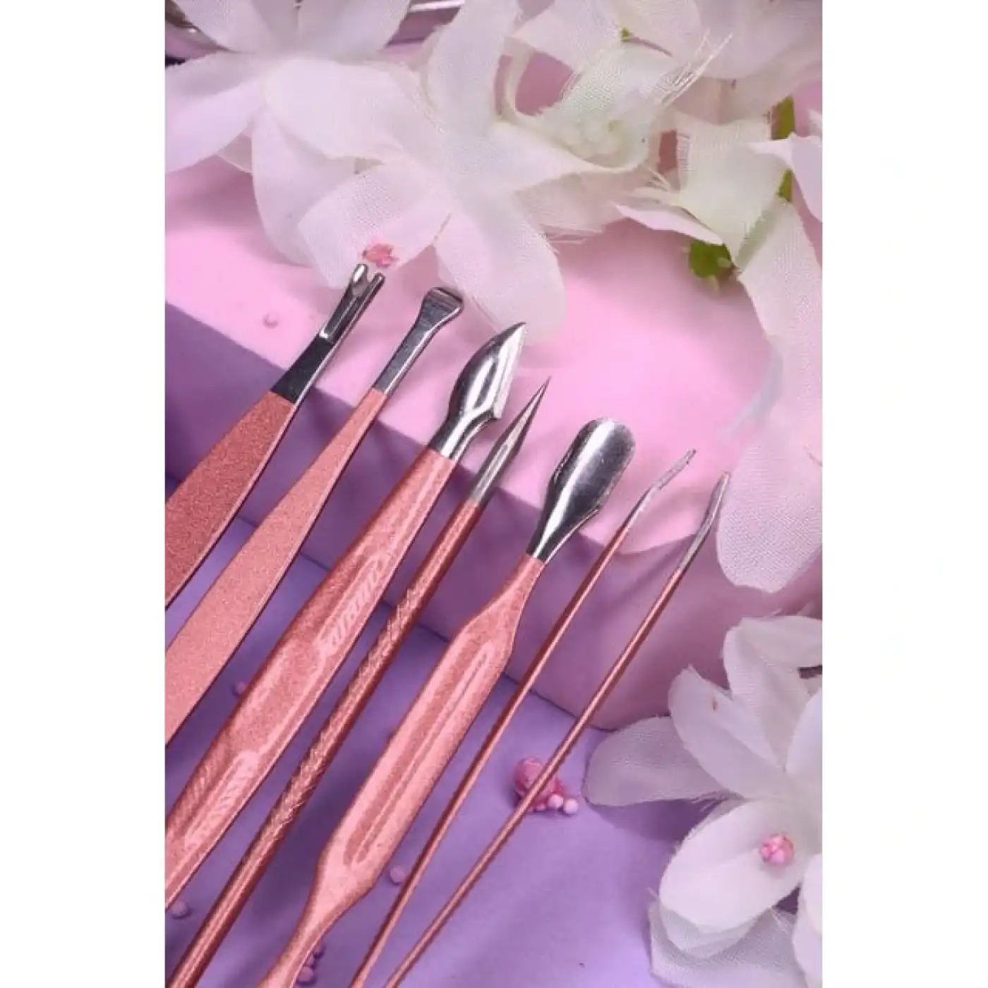 Profesyonel Çantalı Tırnak Bakım Manikür Seti Pembe Renk 12 Parça