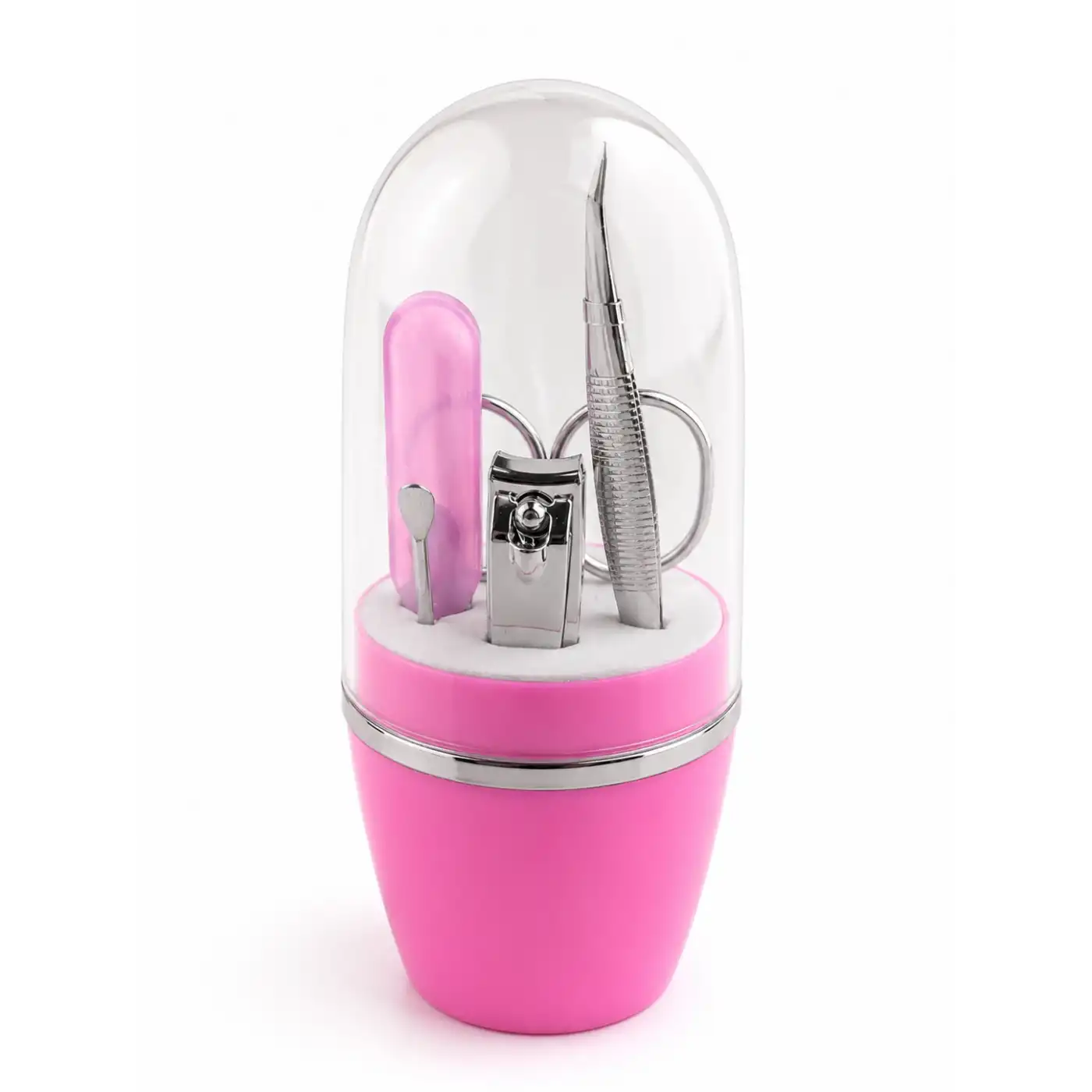 Pembe Tırnak Bakım Seti Cımbız Makas Tırnak Makası ve Törpü İçeren Kit