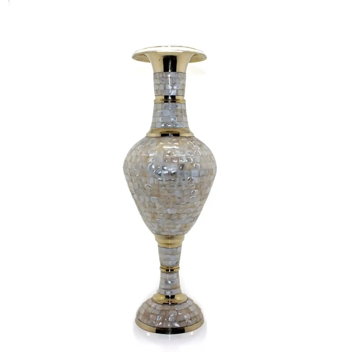 Pirinç Sedefli Vazo 60 Cm Ksk130