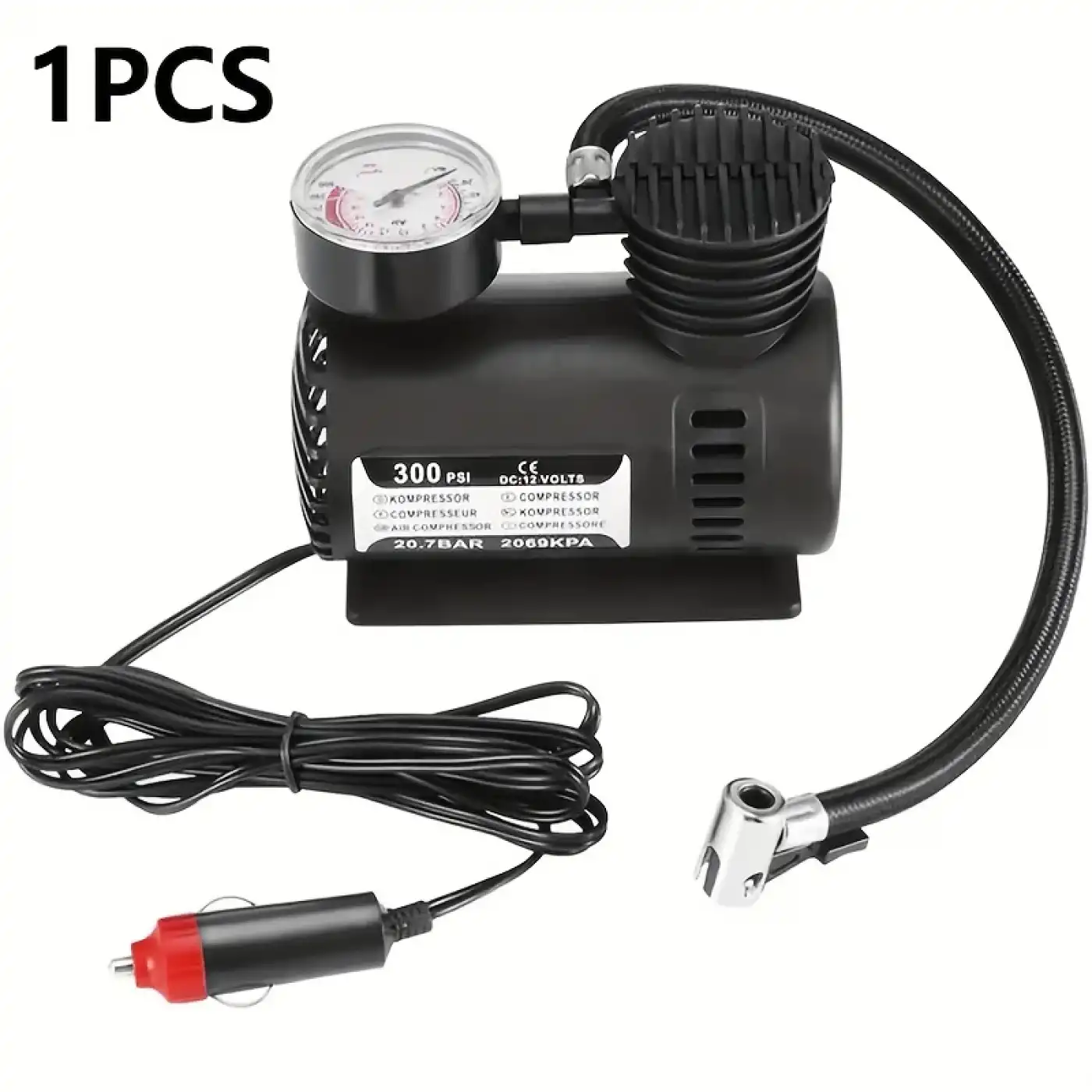 Plastik Gövdeli Siyah Mini Hava Kompresörü