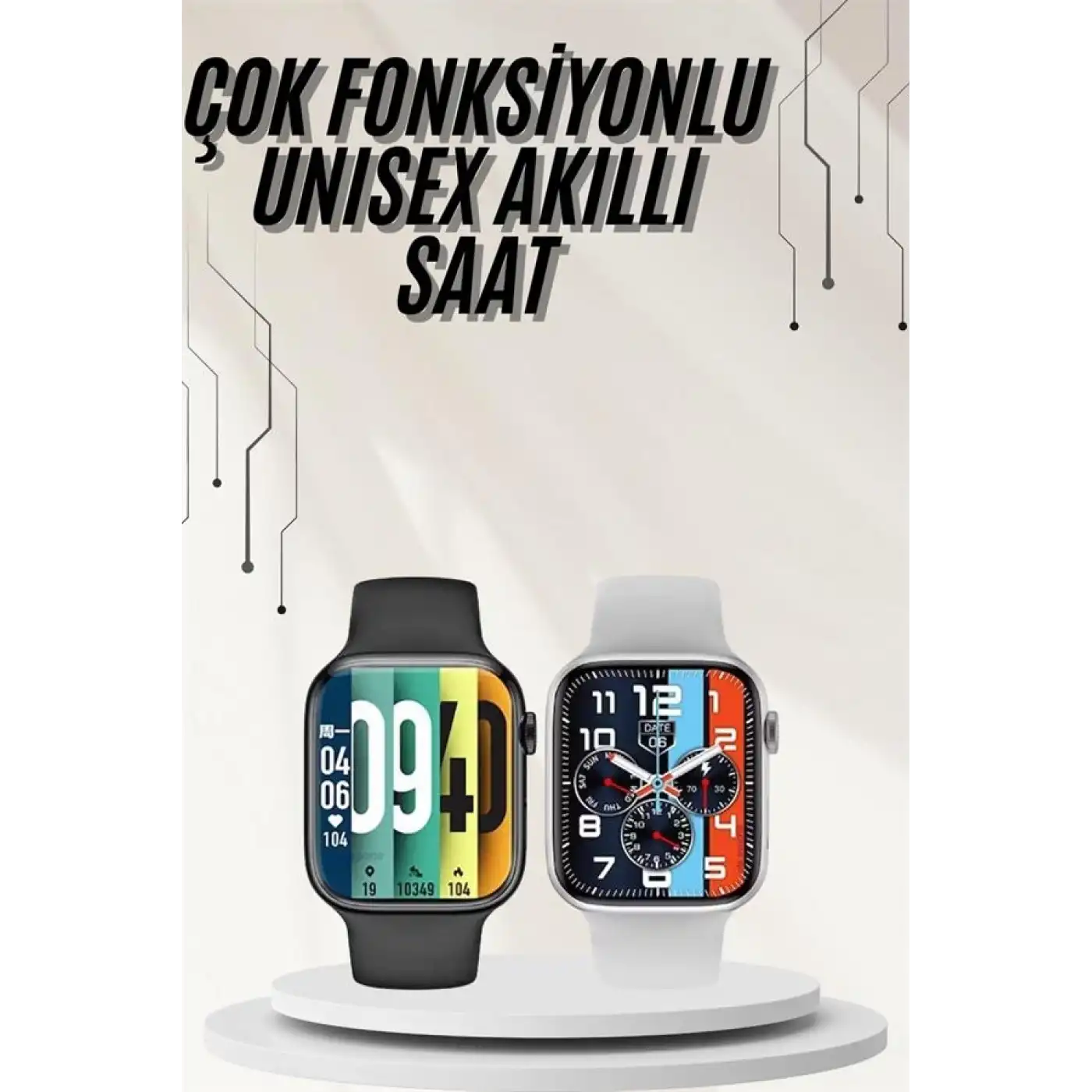 Plastik Kordonlu Kalp Atışı Uyku Takibi ve Çağrı Cevaplayabilen Akıllı Saat