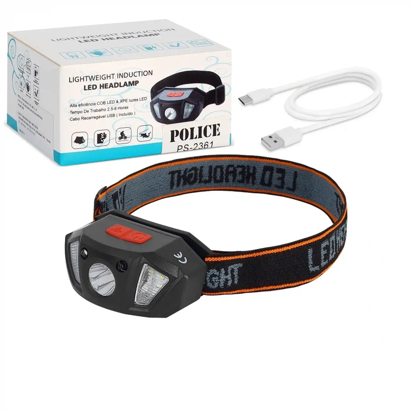 Police Ps-2361 Şarjlı Kafa Feneri