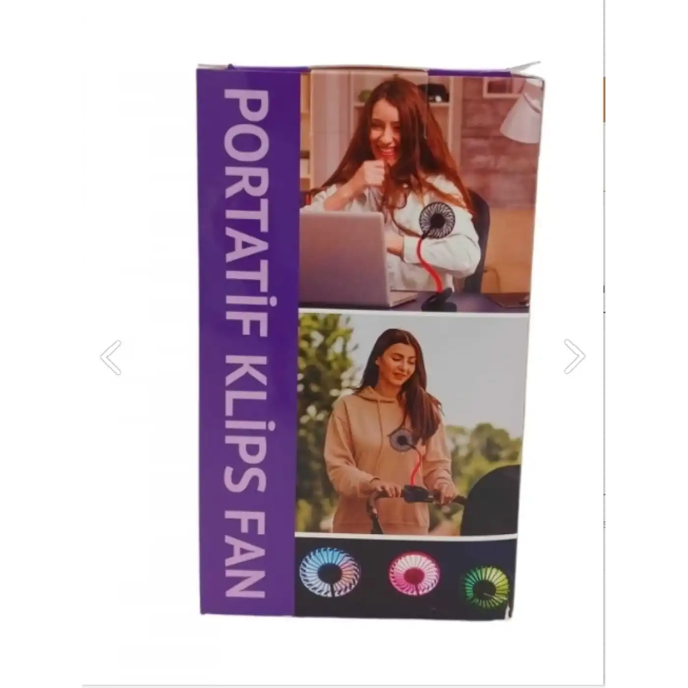 Portatif Işıklı Mini Klipsli Fan