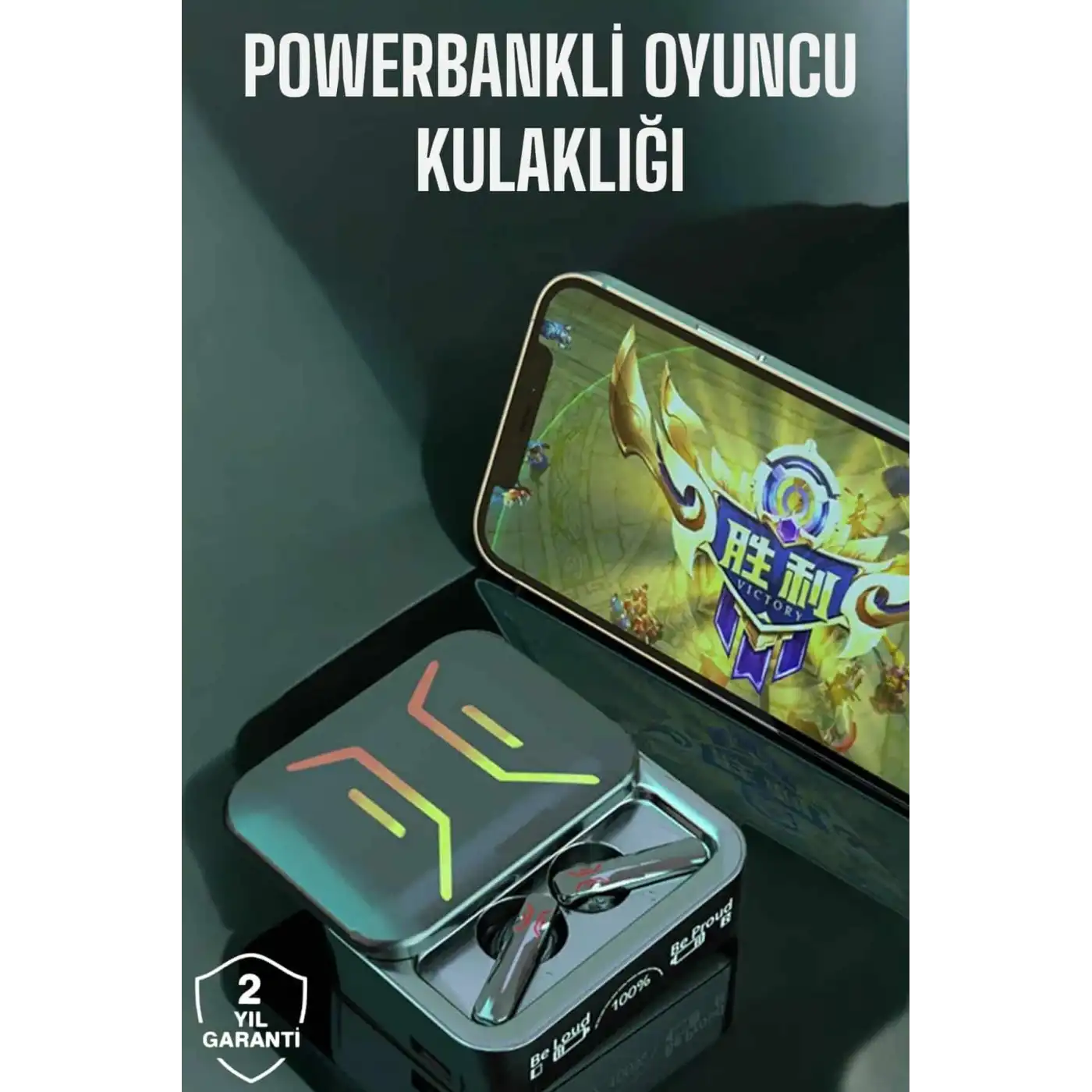 Powerbankli Bluetooth Kulaklık Yüksek Ses Kaliteli Kablosuz