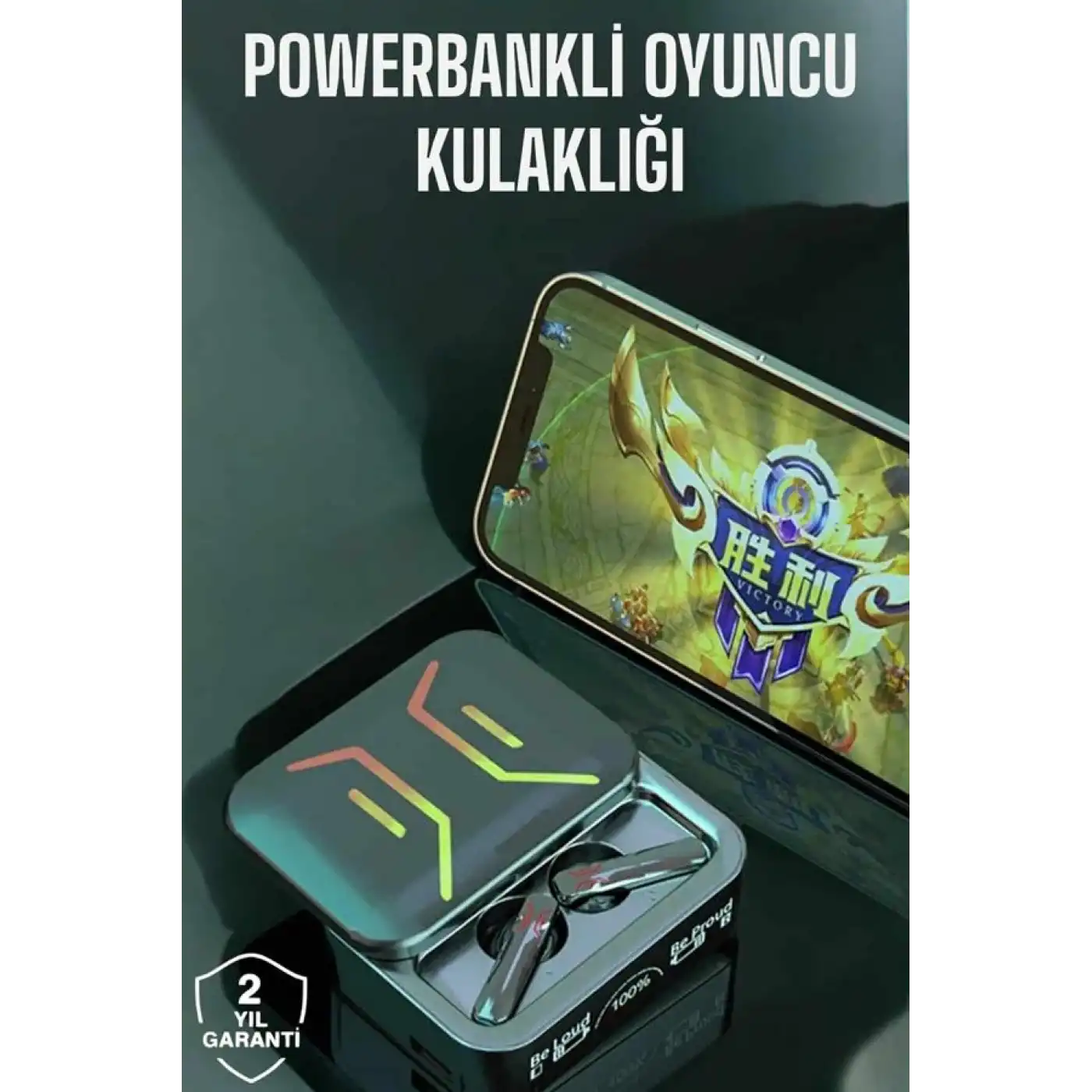 Powerbankli Bluetooth Kulaklık Yüksek Ses Kaliteli Kablosuz