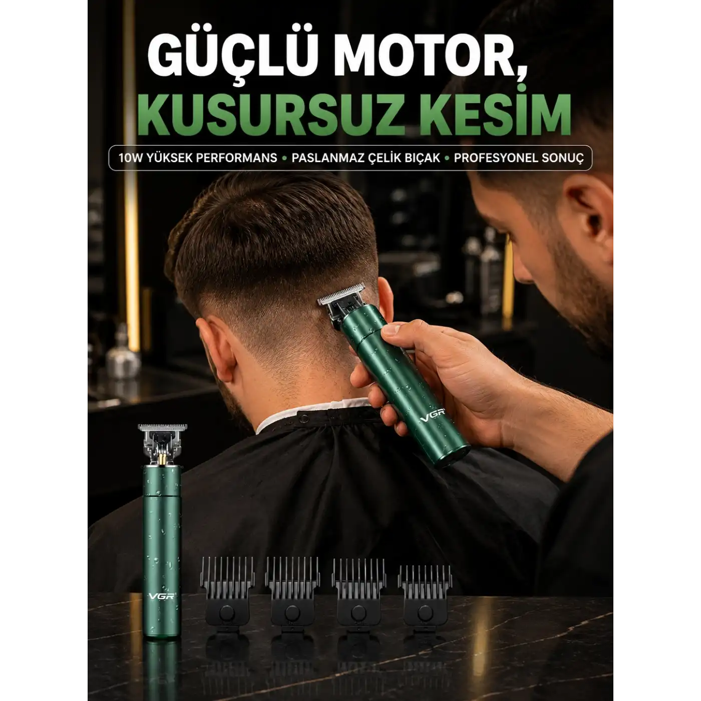 Profesyonel Salon Kalitesinde Saç ve Sakal Kesme Makinesi
