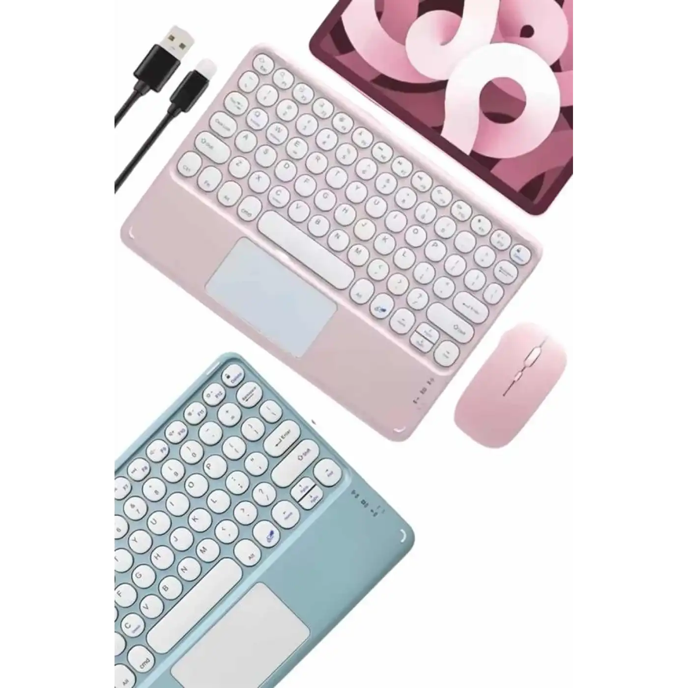 Profesyonel Wifi Q Klavye Bluetooth Klavye Touchpad 10.8 Inç Yeni Nesil
