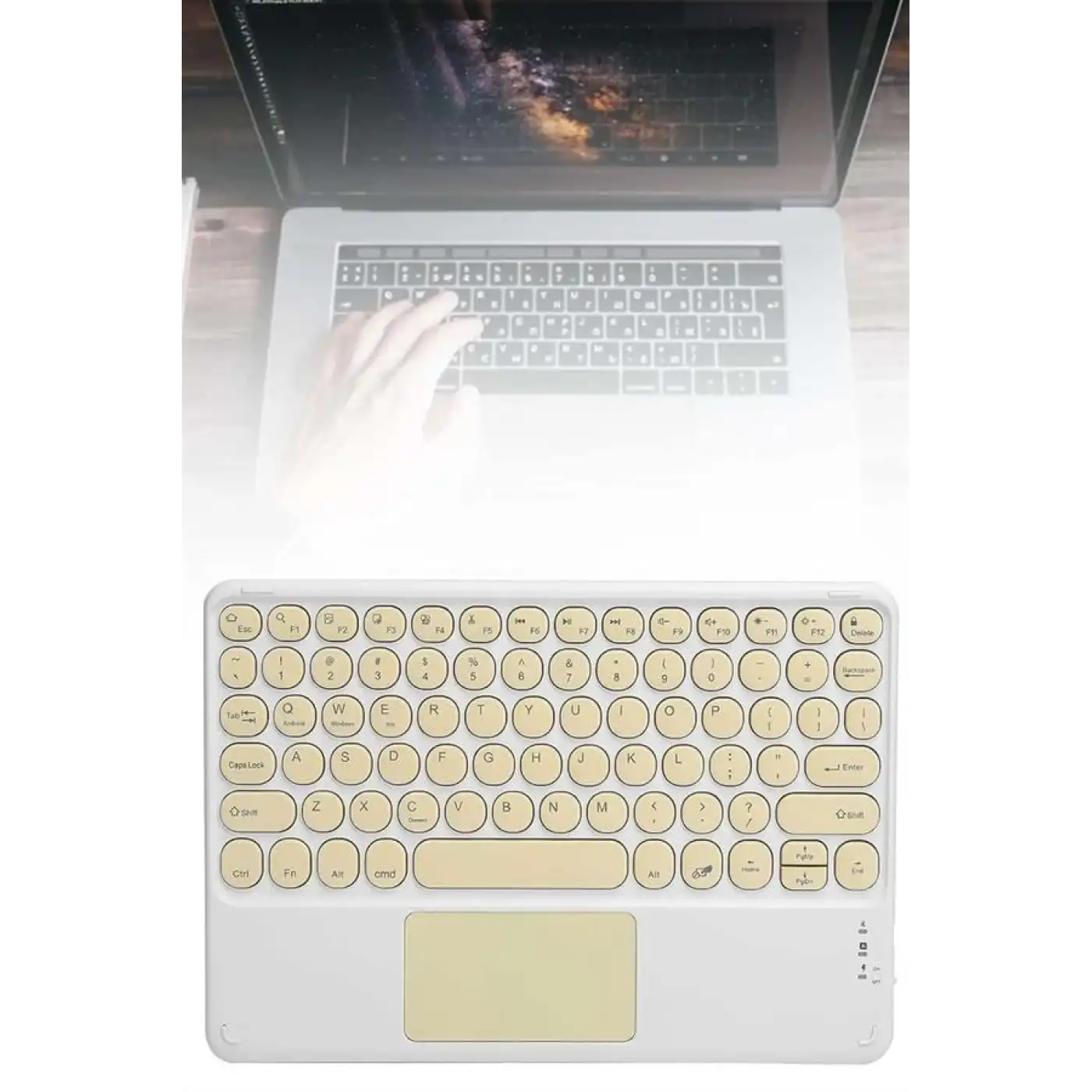 Profesyonel Wifi Q Klavye Bluetooth Klavye Touchpad 10.8 Inç Yeni Nesil