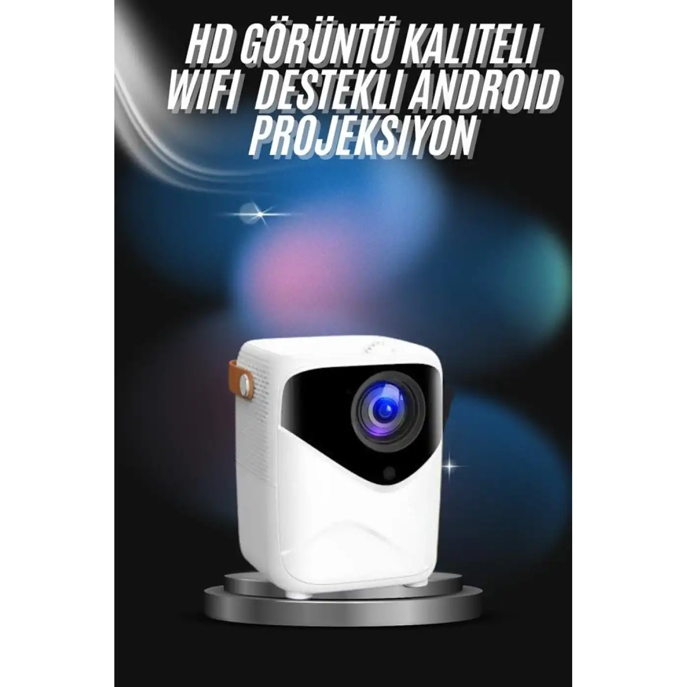 Projeksiyon Ev Sineması Bluetooth 4k HD Kaliteli Görüntü Kumandalı