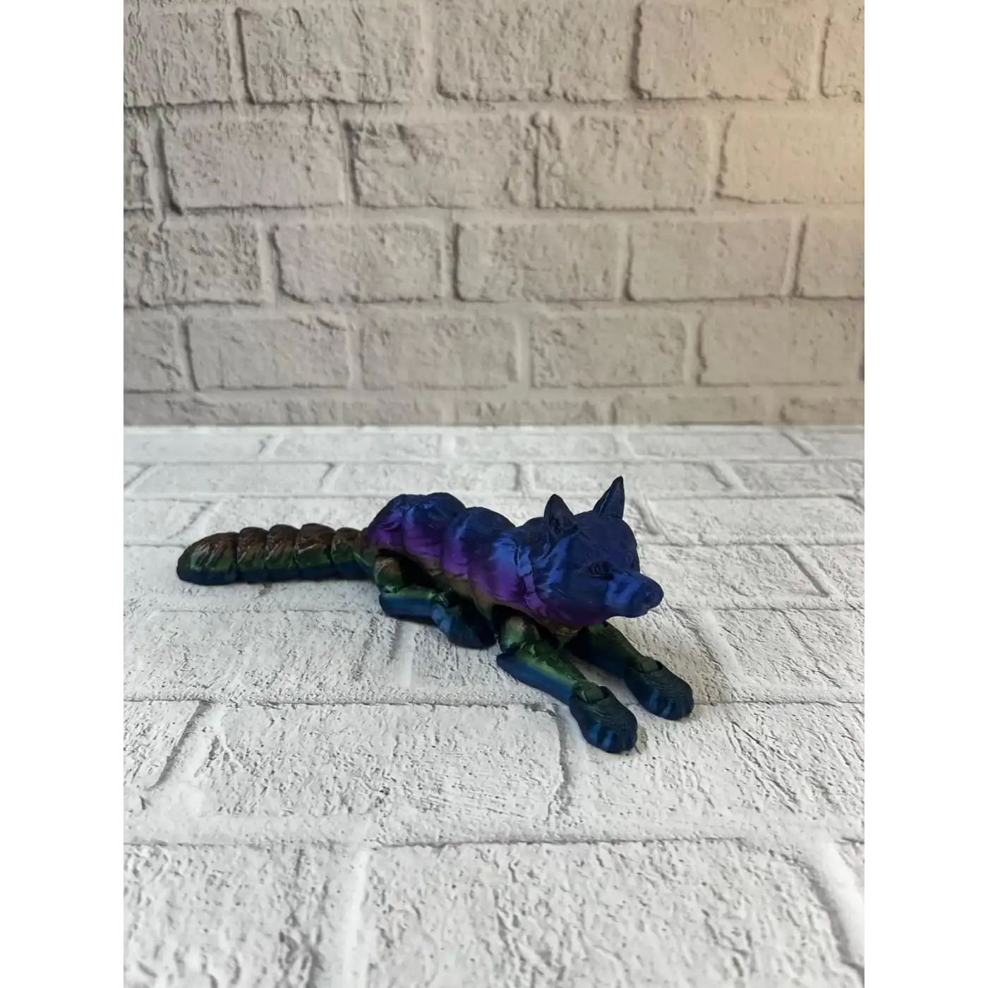 Rainbow hareketli kurt masa dekoru esnek eklem yapılı