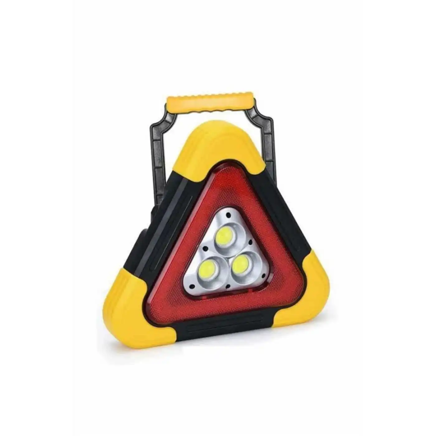 Reflektör Güneş Panelli Solarlı Şarjlı Üçgen Işıklı Trafik Reflektör Fener