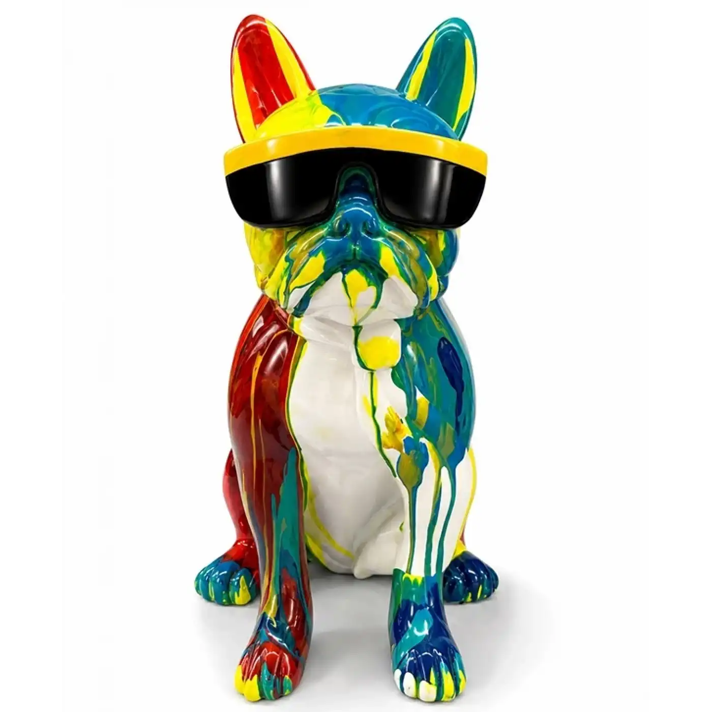 Renkli Dekoratif Polyester Bulldog Köpek Figürü Alk5472