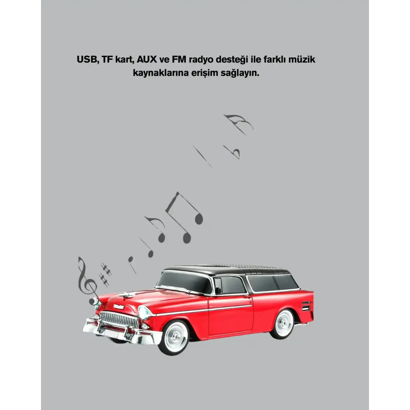 Retro Araba Şekilli Kablosuz Bluetooth Hoparlör