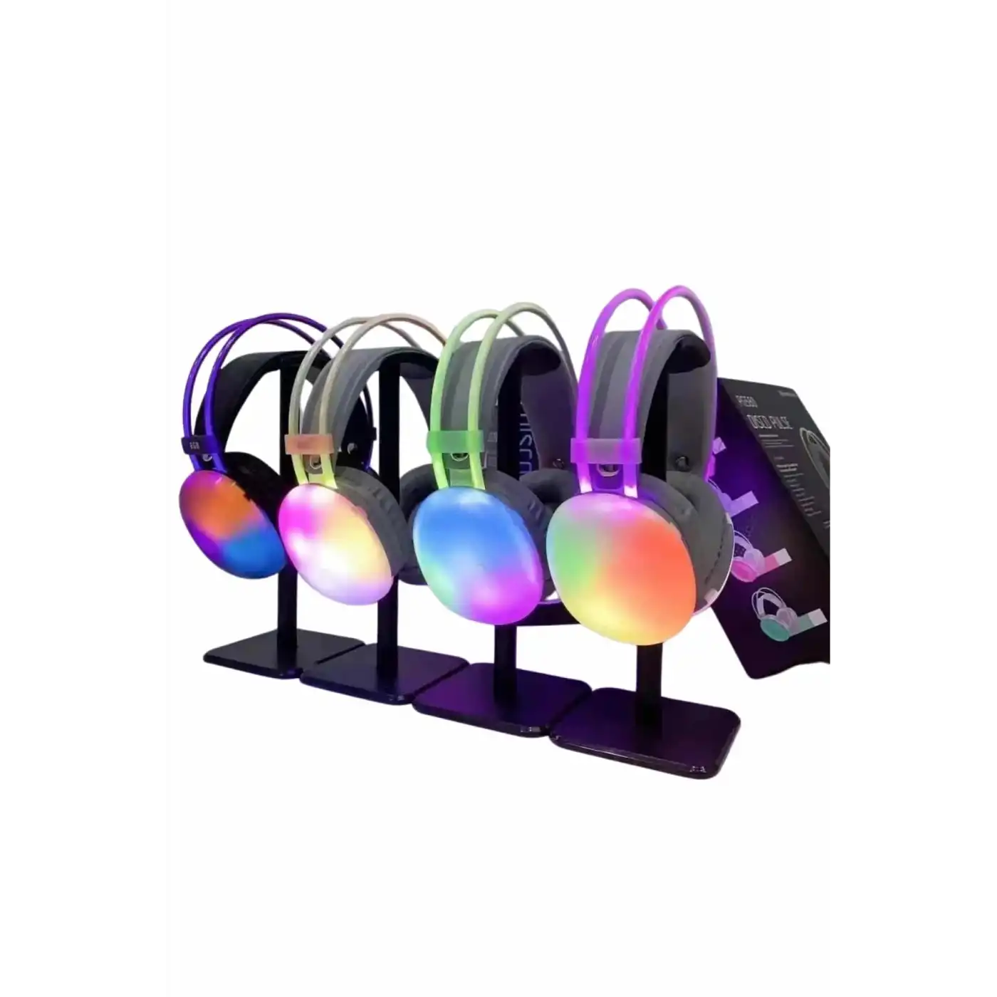 RGB Işıklı Yüksek Ses Kaliteli Kablosuz Kulak Üstü Bluetooth Kulaklık