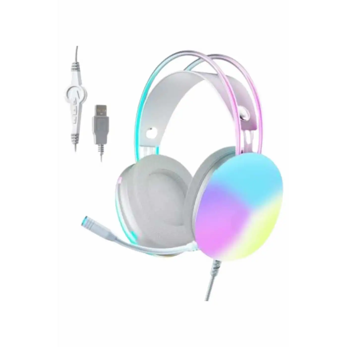 RGB Işıklı Yüksek Ses Kaliteli Kablosuz Kulak Üstü Bluetooth Kulaklık